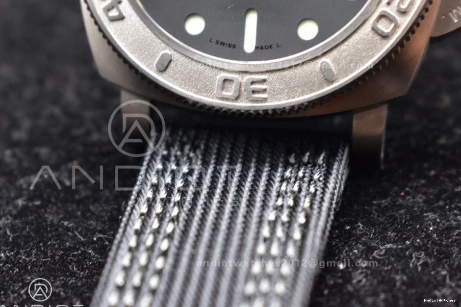 Mike Nylon 1:1 Black Strap on VSF 996 Black Horn Edition PAM984 P.9010 FastDry Clone Best Submersible Dial 0210